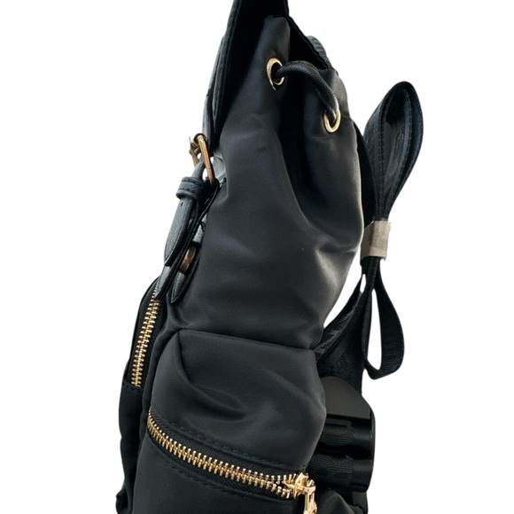 Valentino Orlandi Black Vegan Leather Nylon‎ Mini Backpack w/ Wallet main image 8